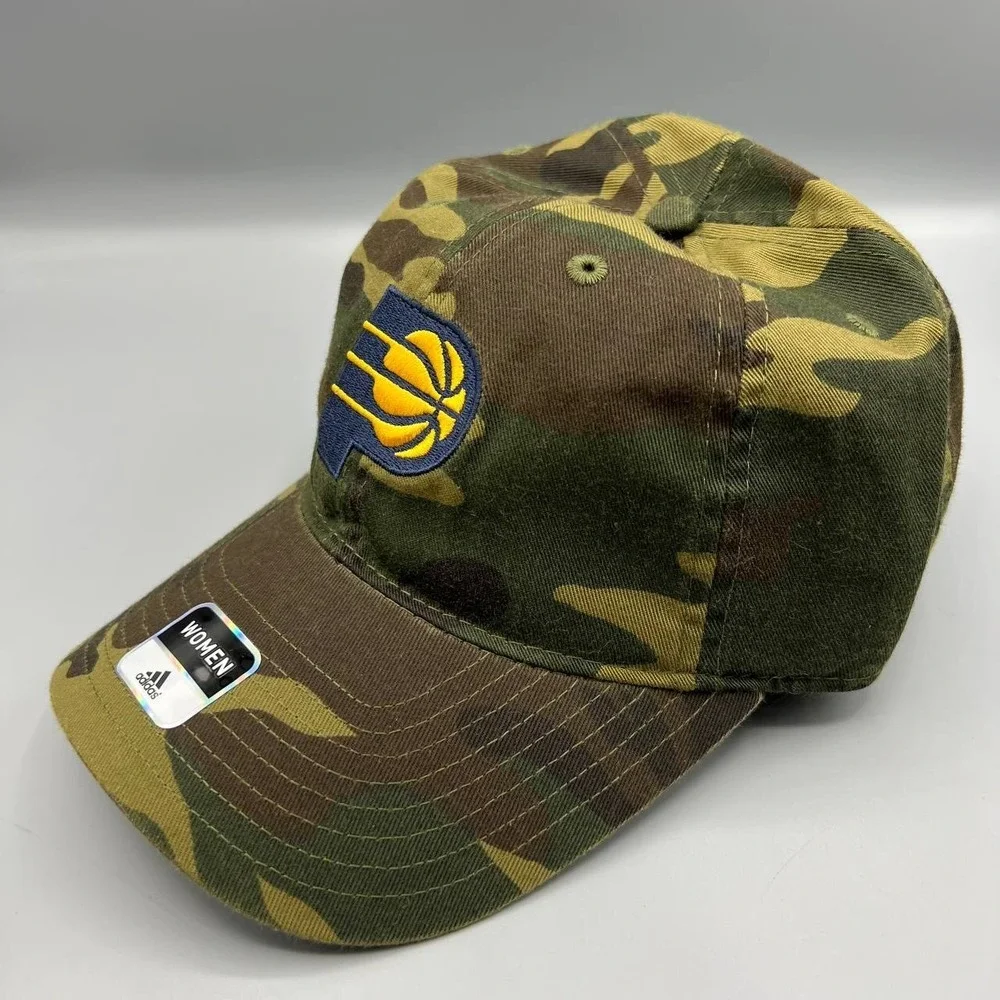 Indiana Pacers Hat Women‎ Green Camouflage Adidas Strap Back Cap New